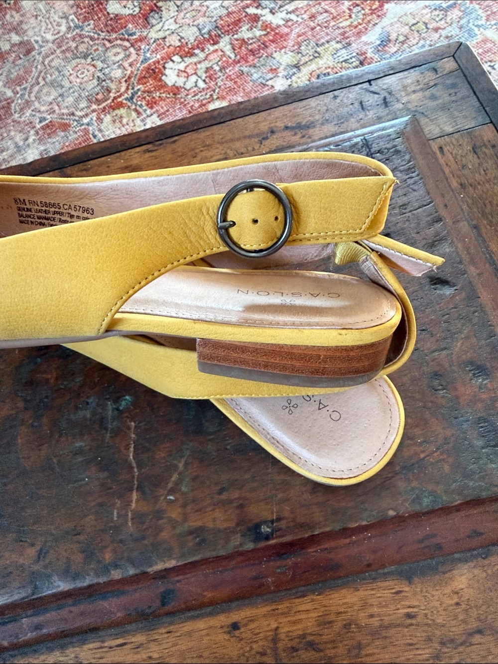 Caslon yellow suede leather Slingback Flats size 8 - Picture 5 of 6